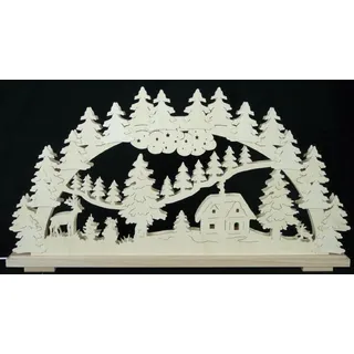 Schwibbogen Waldidyll groß mit Bäumen b x h= 70x37cm NEU Lichterbogen Erzgebirge