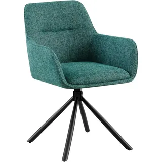 Drehbare Esszimmer-Sonnenliege aus Stoff – Komfortables Design – 180°-Drehfunktion | Farbe: dunkelgrün