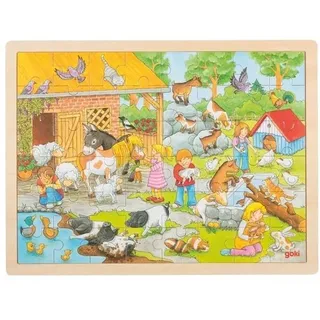 Goki Wooden Jigsaw Puzzle Petting Zoo 48 pcs. Holz