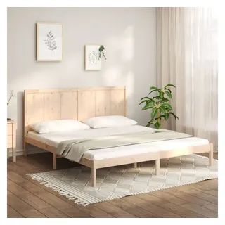 vidaXL Massivholzbett Kiefer 200x200 cm