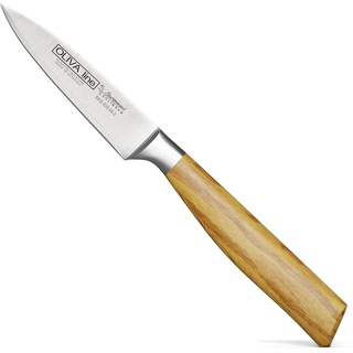 Burgvogel Spickmesser 9 cm geschmiedet Olivenholz, Oliva Line, rostfrei, deutsches Officemesser, hell, scharf, Braun Beige, 6910.926.09.0