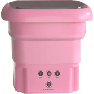 Kleine tragbare Miniwasmachine mit Centrifuge - Rosa