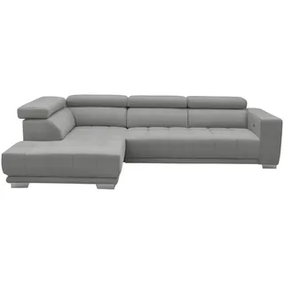 Xora Ecksofa , Hellgrau , Metall , Uni , Ottomane links, L-Form , 301x207 cm , Typenauswahl, Fußauswahl, Stoffauswahl, Sitzqualitäten, seitenverkehrt erhältlich, Bettfunktion erhältlich, Hocker erhältlich, Rücken echt, individuell planbar , Wohnzimmer, Sofas & Couches, Wohnlandschaften, Ecksofas