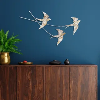 Wallity Wanddekoobjekt DYU1226 100% Metal (Thickness: 1,5 mm) 42 x 70 cm Sax Blue