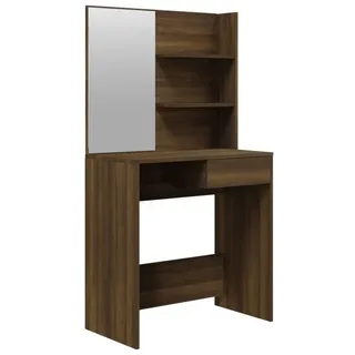 vidaXL Schminktisch mit Spiegel Braun Eiche 74,5x40x141 cm