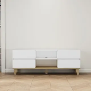OTTO home Haily TV-Board 150 cm Weiß Holz/Kunststoff/MDF/Spanplatte/Melamin