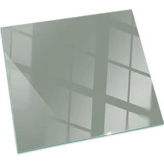 Farbe Grau-Grün – Glasbodenplatte für – Kaminofen – Kaminplatte Glas – Schutzglas – Funkenschutzplatte –Glasbodenplatte Feuerfeste – Hitzeschutzplatte – Bodenschutz aus Glas – 60x60 cm