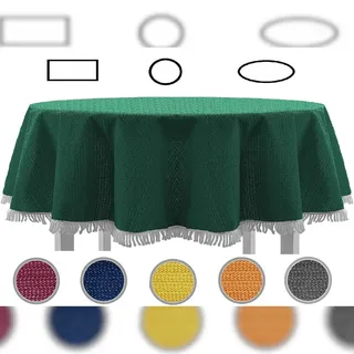 EXKLUSIV HEIMTEXTIL Gartentischdecke Classic 140 x 180 cm oval grün