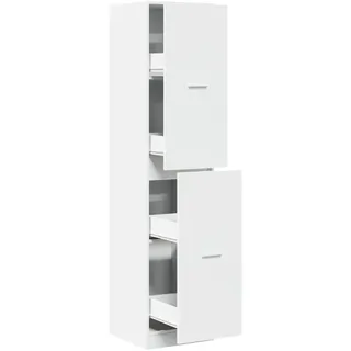 vidaXL Apothekerschrank Weiss 40/41/174,5 Cm Holzwerkstoff , Weiß , Rechteckig , 41x174.5x40 cm , Küchen, Küchenmöbel, Küchenschränke, Apothekerschränke