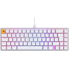 Glorious Gaming GMMK 2 Compact (65%) – Mechanisches Gaming-Keyboard, Aluminiumrahmen, anpassbar, Doubleshot-Kappen, Fox Schalter, tastenweise RGB, Englisch QWERTY Layout - Weiß