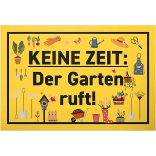 DankeDir! Der Garten ruft Schild - 30 x 20 cm - Wanddeko Haustüre Spruch Spruchschild Geburtstagsgeschenk Wandschild Türschild - Nachbarn Freunde Geschenkidee Geschenk