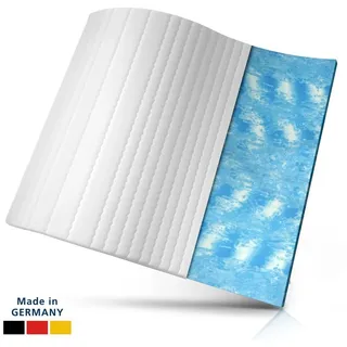 AM Qualitätsmatratzen Komfort Gel Topper Matratzenauflage 100 x 200 cm weiß