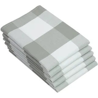 ZOLLNER 5er Set Geschirrtücher Baumwolle in 50x70 cm - saugstarke Küchentücher in grau kariert - waschbar bis 60°C – Gastronomiequalität - Oeko Tex® Zertifiziert
