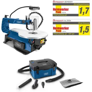 Scheppach Dekupiersäge SD1600V 406 mm Schnitttiefe + Absaugsystem  HD2P Set