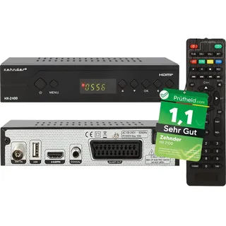 [ Test SEHR GUT, Note 1.1 *] Zehnder HX 2100 Full HD Kabel Receiver mit PVR Aufnahmefunktion, DVB-C Receiver für Kabelfernsehen Kabelanschluss, DVBC Kabelreceiver für TV Radio Fernsehen, SCART USB