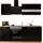 Küchenzeile Merle 210 cm schwarz