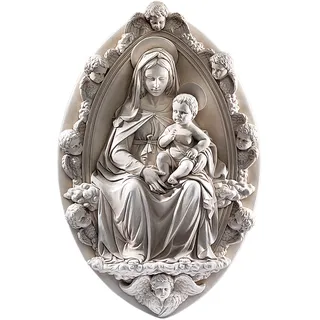 Design Toscano Madonna mit dem Kinde (1430), Wandfigur