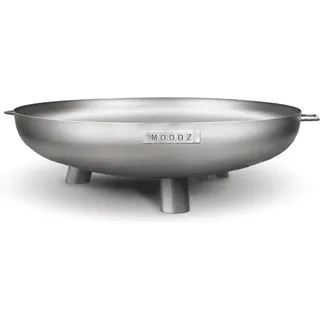 MOODZ Feuerschale 80 cm - Feuerschalen für den Garten - Feuerstelle Outdoor & Feuertonne - Feuerschale mit opt. Grillrost aus hochwertigem Edelstahl - Feuerkorb für den Garten - 80x80x24 cm