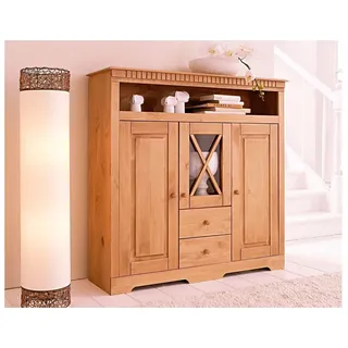 OTTO home Highboard Lisa 130 x 125 x 35 cm Beige