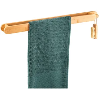 eluno Handtuchhalter, Bambus , Holz , 62x4x5 cm , Badezimmer, Badezimmerausstattung, Handtuchhalter