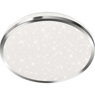 Briloner LED Bad-Deckenleuchte Acorus Sternendekor 28 x 7 cm Chrom