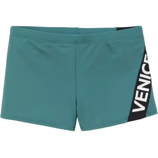 Venice Beach Boxer-Badehose mit Logo-Schriftzug, grün
