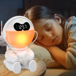 Monemey Tageslichtwecker, Sonnenaufgang Lichtwecker Wecker, Wake Up Light mit 10 beruhigende Klänge in 20 Helligkeit, Sunrise Alarm Clock mit Timer, Wecker für Erwachsene & Kinder