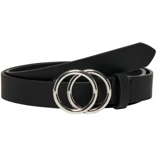 ONLY Taillengürtel "ONLRASMI FAUX LEATHER JEANS BELT" Lederimitat, schwarz with silber buckle