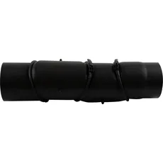 Rauchrohr Universalbogen 4-teilig 130mm mit zwei Putztüren, schwarz, eingezogen