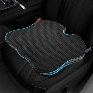 WUFANC Autositzkissen, Keilkissen Auto, Rutschfestes Sitzkissen für Auto, Ergonomisches Memory Foam Sitzkeilkissen für Auto, Bürostuhl, Auch als SitzerhöHung Auto Erwachsene (Schwarz)