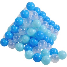 Knorrtoys® Bällebad-Bälle »100 Stück, soft blue/blue/transparent«, (100), 100 Stück, blau