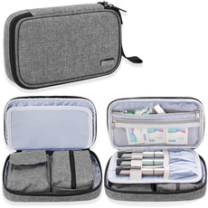 Luxja Diabetikertasche für Unterwegs, Tasche für Blutzuckermessgeräte und Diabetiker Zubehör (Nur Tasche), Grau