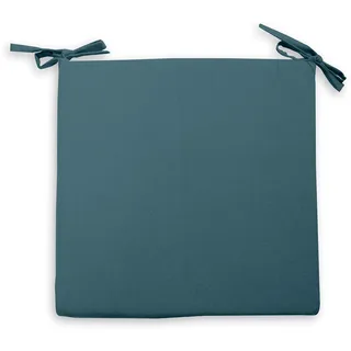 Soleil d'ocre, Alix Stuhlkissen wasserabweisend Outdoor Polyester Blau Seladon 40x40x5 cm