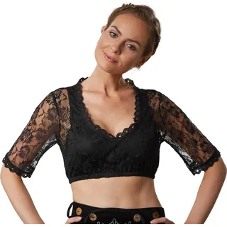 Dirndlbluse Resi - XXL - Schwarz