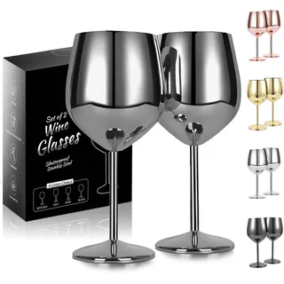 Edelstahl Rotweingläser,elegante große Weingläser in schwarz 540ml Bruchsichere Champagner sektgläser Cocktailgläser Schwarze Weingläser camping weingläser rotwein gläser wein gläser moet gläser