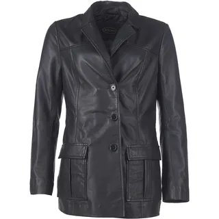 Lederjacke JCC "Lederjacke DI-450", Damen, Gr. 36, schwarz, Obermaterial: 100% Lammleder LEL. Futter: 100% Polyester PES., Jacken Lederjacke