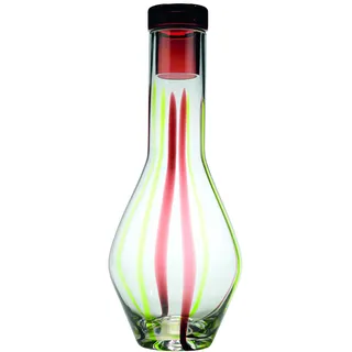 Zafferano Tirache - Glasflasche, handgefertigt aus massegefärbtem Glas, Höhe 290 mm, Inhalt 138 cl - Grün/Amethyst