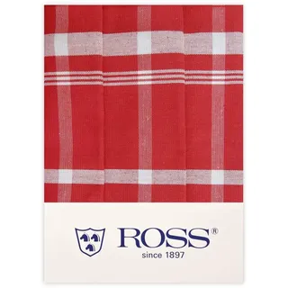Ross - Exclusiv - Geschirrtücher Halbleinen - 0910-3er-Pack (50 x 70cm Rot)