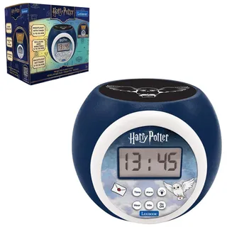 Lexibook, Harry Potter Hedwig Projektionswecker, Sternenhimmel-Projektion, Blau beleuchtetes LCD, 12/24-Stunden-Anzeige, Nachtlicht-Timer, Wecker mit Schlummerfunktion, Dunkelblau, RL977HP1LXB