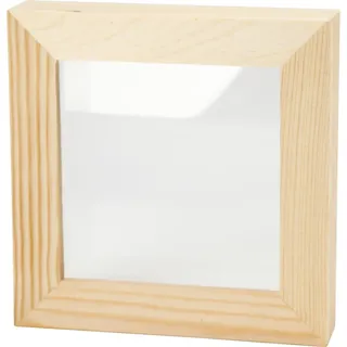 Creativ 3D-Rahmen aus Holz, Beige, 12,3 x 12,3 cm, 1 Stück, 575610