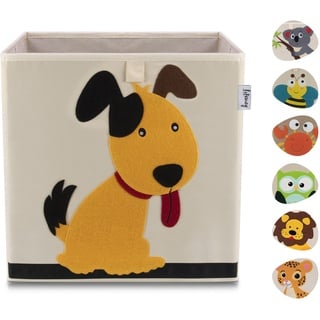 Lifeney Aufbewahrungsbox Hund hell, 33 x 33 x 33 cm | Gr.: onesize