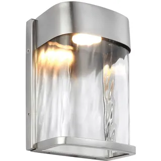 LED Außenlampe in Silber IP44 2700K 1000lm Haus Balkon Wandleuchte RELIA