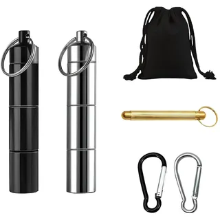 4 Stück Mini Salzstreuer Set, Tragbare Mini Gewürzgläser mit Löffel und Kordeltasche, Camping Zubehör für Reisen, Picknick, BBQ und Küche