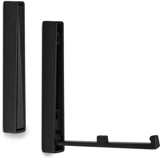 2er Set Aufbau Klapphaken BARI 120 x 16 x 15 mm schwarz Mantelhaken klappbar Wandgarderobe Aufbauhaken von SO-TECH®