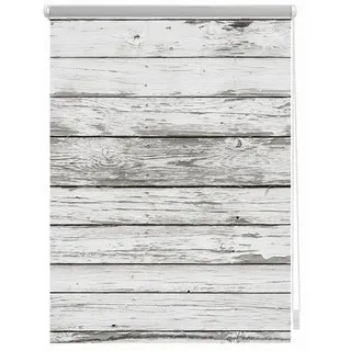 Lichtblick Rollo Klemmfix ohne Bohren, blickdicht, Bretter-Vintage