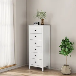 OTTO home Kombikommode »Borkum Sideboard Anrichte mit 6 Schubladen Landhaus weiß Bestseller« hochwertige Griffe aus Metall
