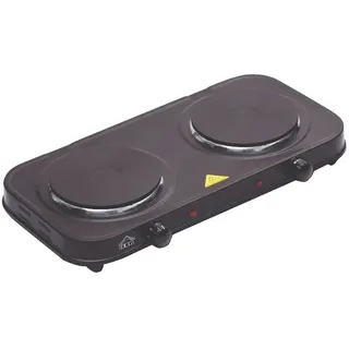 Elektrischer Kocher 2 Platten DCG Tragbar Für Camping Und Zuhause 2000W 39x28x10