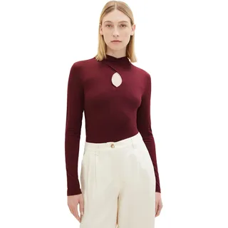 TOM TAILOR Damen Langarmshirt mit Cut-Out Detail