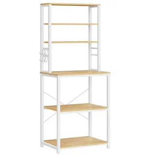 Hansiro Küchenregal Brazzaville , Weiß , Holzwerkstoff , 60x167x40 cm , Küchen, Küchenmöbel