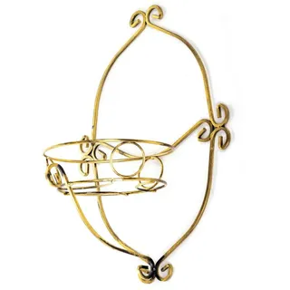 Blumen Wandhalterung Blumentopfhalter Metall gold für 21cm Blumentopf Halterung